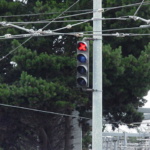 Pole Mount Switch Point Indication Light, 4 Light San Francisco SFMTA